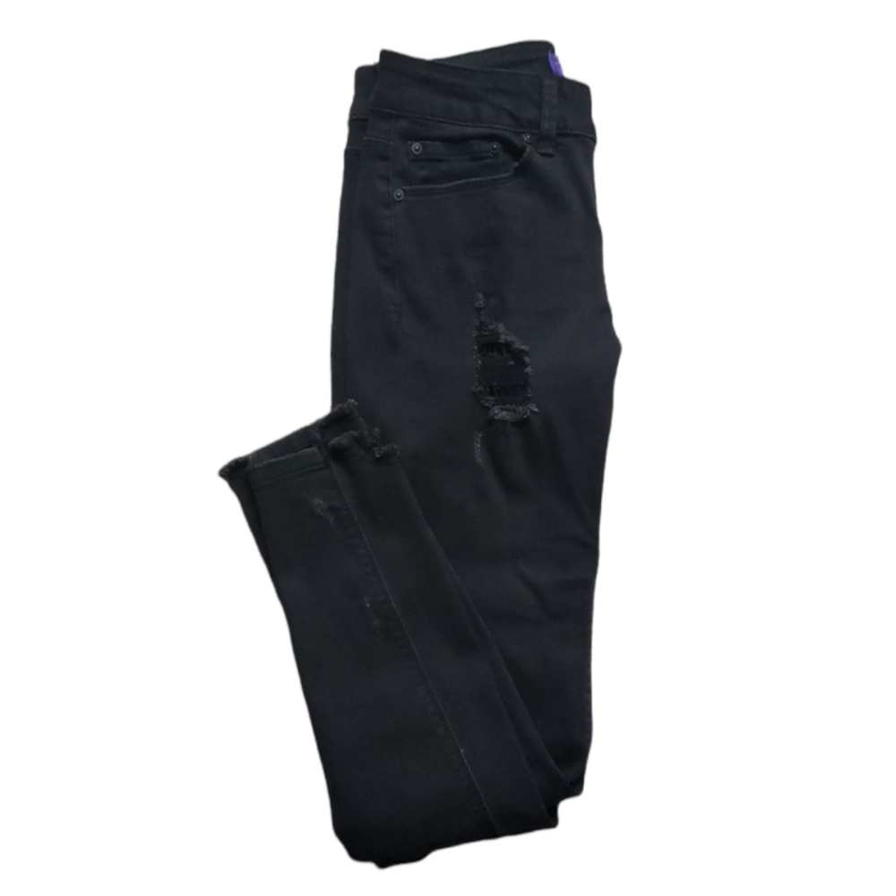 Indigo Rein acid wash black jeans 1